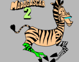 Dibuix Madagascar 2 Marty pintat per martin