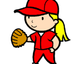 Dibuix Jugadora de beisbol  pintat per mireia