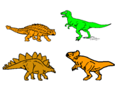 Dibuix Dinosauris de terra pintat per marti