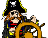 Dibuix Capità pirata pintat per pirata