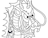 Dibuix Cap de drac pintat per isaac