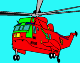 Dibuix Helicòpter al rescat  pintat per DÍDAC