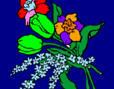 Dibuix Ram de flors pintat per silvia