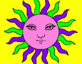 Dibuix Sol pintat per ARIADNA