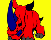 Dibuix Rinoceront II pintat per marcel lamana