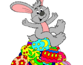 Dibuix Conill de Pasqua pintat per MERITXELL