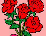 Dibuix Ram de roses pintat per Marta*