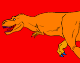 Dibuix Tiranosaure rex pintat per arnau