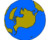 Dibuix Planeta Terra pintat per ljdfkgd