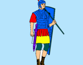 Dibuix Soldat romà  pintat per ORIOL