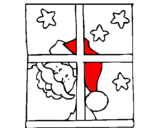 Dibuix Pare Noel pintat per ariel