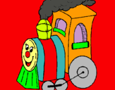 Dibuix Tren pintat per el tren chu-chu