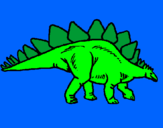 Dibuix Stegosaurus pintat per oriol juncosa salla