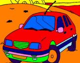 Dibuix Cotxe en la carretera  pintat per ismael