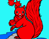 Dibuix Esquirol pintat per eric