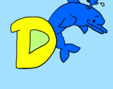 Dibuix Dofí pintat per AROA
