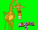 Dibuix Madagascar 2 Melman pintat per madagascar