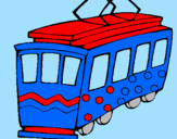 Dibuix Tramvia  pintat per ALEIX FONT (PALAFRUGELL)