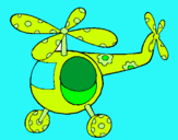 Dibuix Helicòpter adornat  pintat per ramon escoda