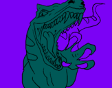 Dibuix Velociraptor II pintat per marcel lamana roca