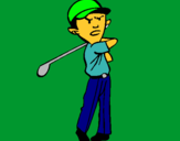 Dibuix Jugador de golf pintat per golf!
