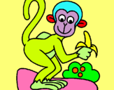 Dibuix Mono pintat per marta bruna