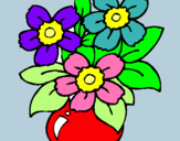 Dibuix Gerro de flors pintat per Maria aguilà pons
