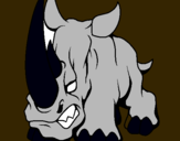 Dibuix Rinoceront II pintat per lluis tous tito