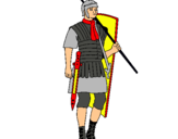 Dibuix Soldat romà  pintat per SANT JORDI