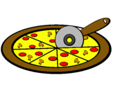 Dibuix Pizza pintat per Martì calvo