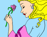 Dibuix Princesa amb una rosa pintat per JOANA