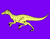 Dibuix Velociraptor  pintat per QUIM
