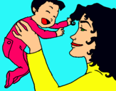 Dibuix Mare amb la seva nadó pintat per angiethebest1