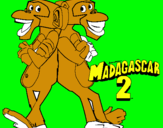 Dibuix Madagascar 2 Manson i Phil 2 pintat per roger