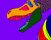 Dibuix Esquelet tiranosauri rex pintat per CARLA