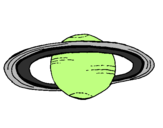Dibuix Saturn pintat per julieta