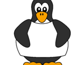 Dibuix Pingüí  pintat per marcel andreu