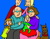 Dibuix Família pintat per andrea  Sinfreu