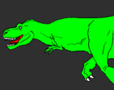 Dibuix Tiranosaure rex pintat per izan t.
