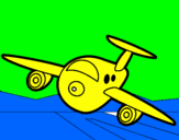 Dibuix Avió aterrant  pintat per ADRIA