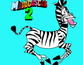 Dibuix Madagascar 2 Marty pintat per fule -52