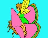 Dibuix Follet i papallona pintat per Júlia  sanchez