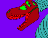 Dibuix Esquelet tiranosauri rex pintat per francesc