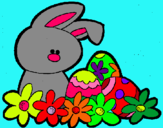Dibuix Conillet de Pasqua pintat per miriam