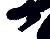 Dibuix Esquelet tiranosauri rex pintat per pol trenado