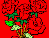 Dibuix Ram de roses pintat per MARIDALIA