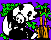 Dibuix Mare Panda pintat per Patricia
