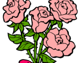 Dibuix Ram de roses pintat per SINNOMBRE