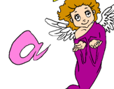 Dibuix Àngel pintat per LAURA I LAIA