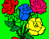 Dibuix Ram de roses pintat per ainoa